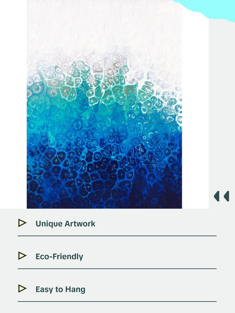 High Tide 18x24x1.5 Canvas Abstract Artwork Inspired by Nature's Patterns in Acrylic Paint for Room Decoration and Wall Ornaments Universe Artistic Photo Print