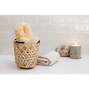 Handwoven Hexagon Weave Storage Organizer