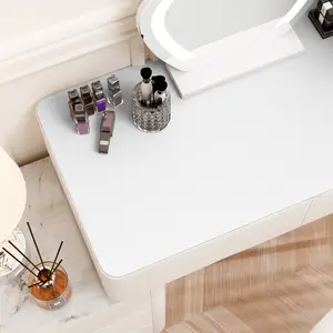 Vanity Desk Mat, Waterproof Makeup Vanity Pad for Women, Easy Clean Anti-Slip Table Protector for Bedroom Vanity and Cosmetic Use