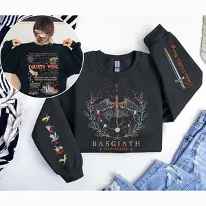 Fourth Wing Sweatshirt - Hoodie, Basgiath War College Sweater, Dragon Rider, Violet Sorrengail, Fantasy Reader, Xaden Riorson, Book Hoodied Everyday Cozy, Full Sizes