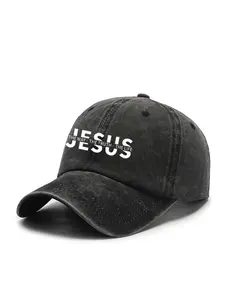 1pc Baseball Cap for Men Women, New Washed Vintage Trendy Dad Hat, Jesus, The Way, The Life, Outdoor Sun Hat, Stylish Summer Accessory, Unisex Design, Comfortable Fit