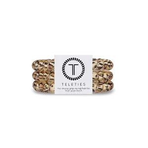 TELETIES - Leopard - Hair Ties - Strong Grip - Pack of Three