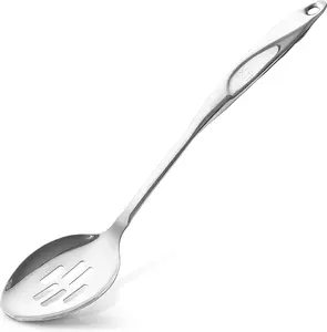 Zulay Kitchen 15” Stainless Steel Slotted Spoon – Durable Cooking & Serving Utensil for Kitchen & Buffet Use