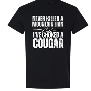 Cougar Shirt by Gildan Soft Style Tee - Bigthree Apparel - Black - white Graphic Design for Men and Women - Top, Womenswear Tshirt