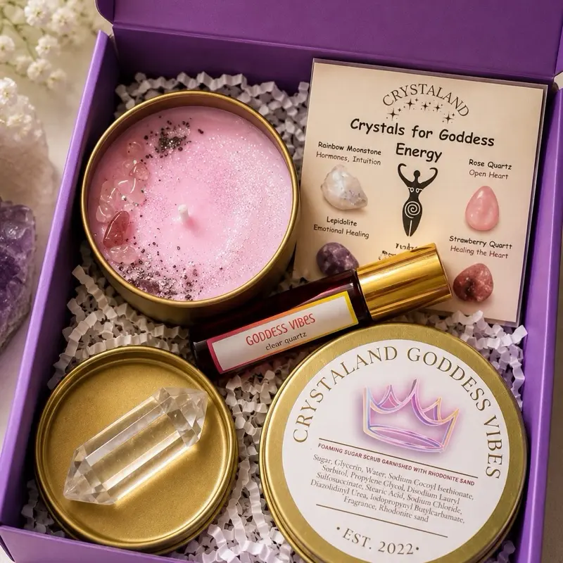 Goddess Vibes Self Care Ritual Box Crystal Gift Set