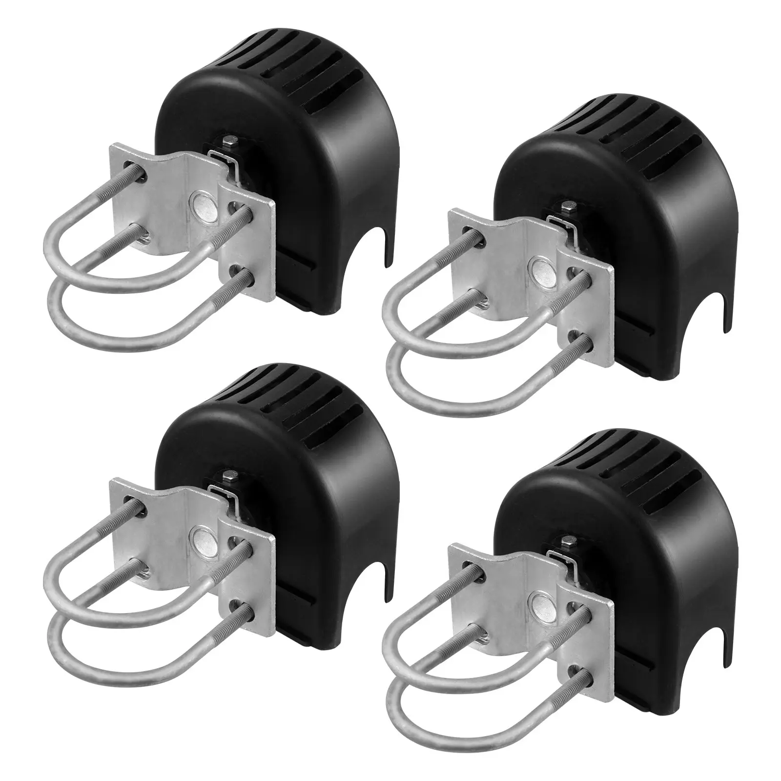 【toolupgrade】VEVOR Sliding Gate Kit, Rolling Gate Hardware Kit w/ U-Shaped Wheel Groove for Cantilever Sliding Gates and Rolling Door, Sliding Gate Rollers 4 Track Wheels w/ Cover, Heavy Duty Sliding Roller, Black