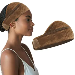 Wig Grip Band for Lace Front Wigs, Velvet Wig Grip Band with Adjustable Hook & Loop Fastener, Adjustable Headband, Hair Accessories