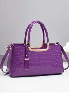 New Pure Color Large Capacity Handbag, Pu Tote Satchel, Elegant Women's Bag, Trendy Versatile Shoulder Crossbody Bag, Crossbody Purse, Casual Style, All Seasons