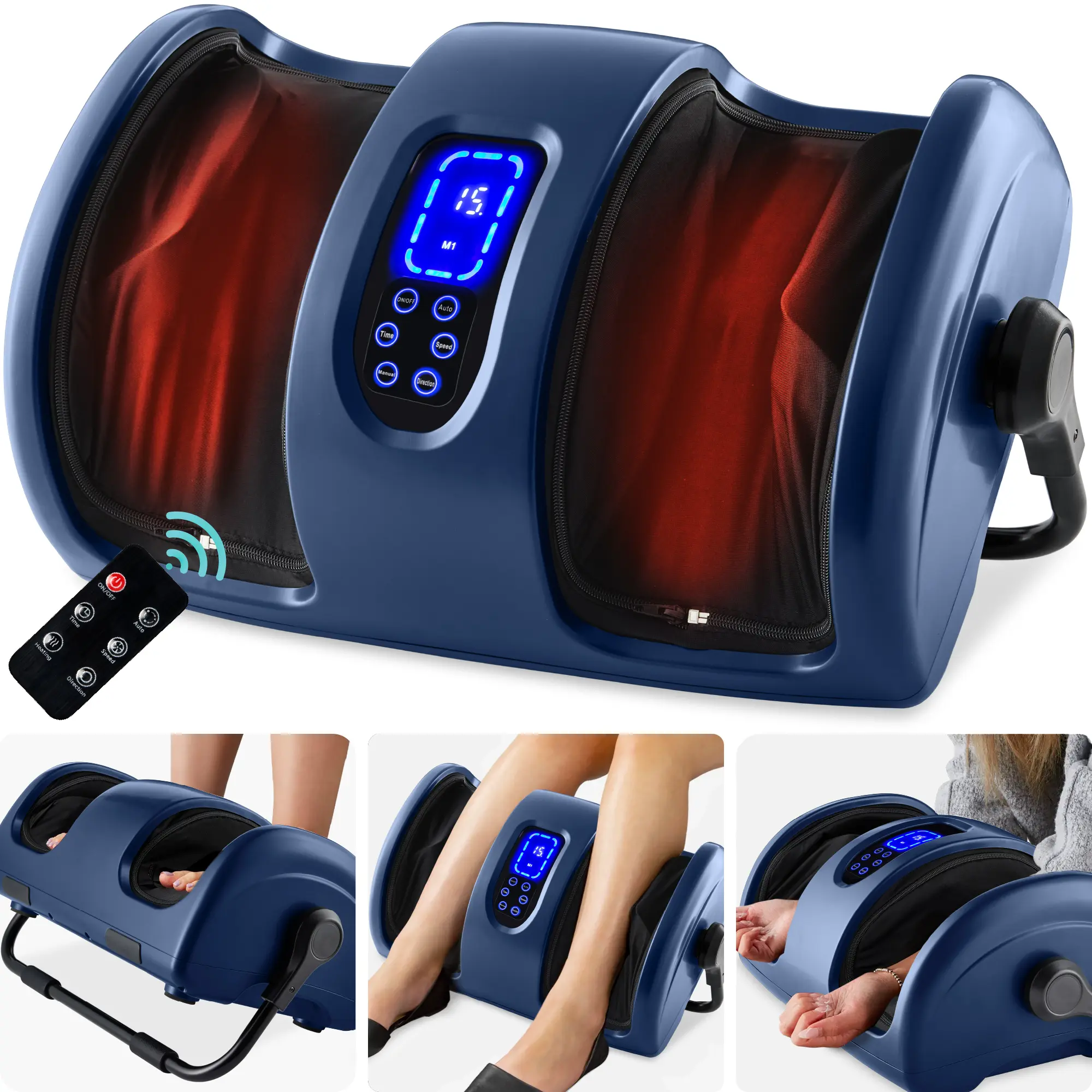 Best Choice Products Foot Massager Machine, Therapeutic Reflexology Massager w/ High-Intensity Rollers