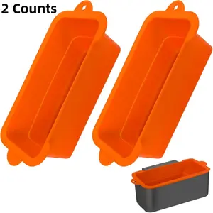 2 Counts Silicone Grease Cup Liners for 36 28 22 17 Inch Blackstone Griddle Grills, Grease Catcher Liner Reusable Grill Grease Tray, Replacement of Aluminum Foil Drip Pans, Barbecue oil collector, Easy to Clean