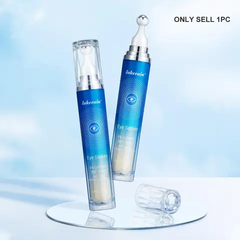 Lakerain 1 Count/2 Counts Eye Serum, Under Eye Roller Cream For Dark Circles And Puffiness, Eye Treatment Serum With 360° Massage Ball, Eye Treatment Creams