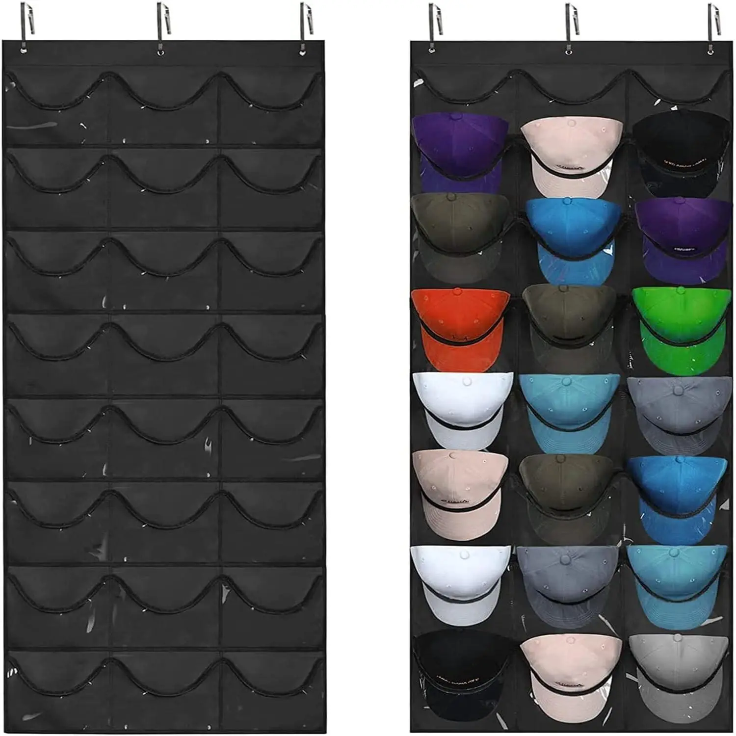 Baseball Cap Storage Bag, Durable Storage, 1 Count Hangable Wall Mounted Hat Display Holder, Hat Storage Organizer for Home Bedroom Living Room Office Dormitory, Durable Plastic Organizers, Organizing Tools