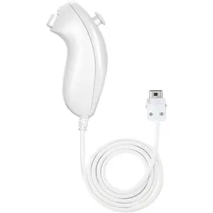 Controller Joystick Gamepad Replacement for wii Nunchuck Controller, Compatible with Nintendo Wii & Wii U Video Game Gamepads (White 1PCS)