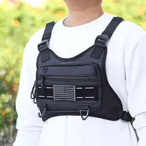 Men's Outdoor Hiking & Training Chest Pack / Vest Bag - Multifunctional Running, Sports, and Fitness Bag; Front-Mounted Phone & Gear Carrier; Vest-Style Tool Pack for Cycling and Storage