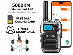 M11 Global Walkie Talkies  POC Radio with 1 Year SIM Card Long Range Network 2 Way Radio 5000 Miles for Hiking and Camping 3000mAh Battery Clear Audio LTE Signal Dual Portable Ham Radio Transceiver digital