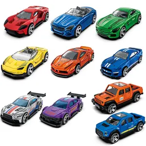 1:64 Diecast Alloy Sports Car or Pickup Truck Model, Push Along Rolling Wheels for Smooth Play, Static Display with No Opening Parts, Metal Miniature for Teens 14+ & Adult Collector, Choose from 10 Designs, Desk Decor or Showcase