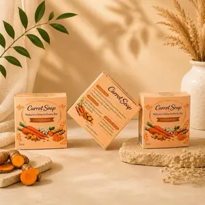Carrot Soap, Natural Organic Face & Body Cleansing Bar for Gentle Skin Care