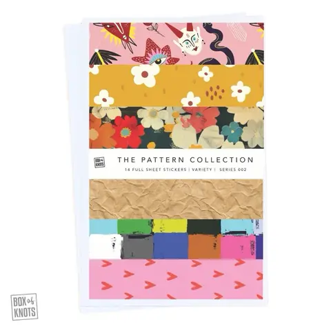 The Pattern Collection | Series 002 | Variety | Full Sheet Sticker Collage Adhesive | Scrapbooking and Journaling | Matte Decorative Junk Journaling Decor | Scrapbooking