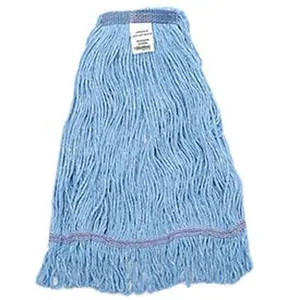 Greenwood 40383 Model Home Care Mop Replacement Head, Large Blue Looped Acrylic-Cotton Blend, Narrow Band, Industrial Replaceable Reusable Washable Mop Head