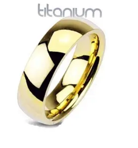 Edwin Earls Men's Gold- Plated Titanium Wedding Ring - Durable and Sophisticated Wedding Engagement Band