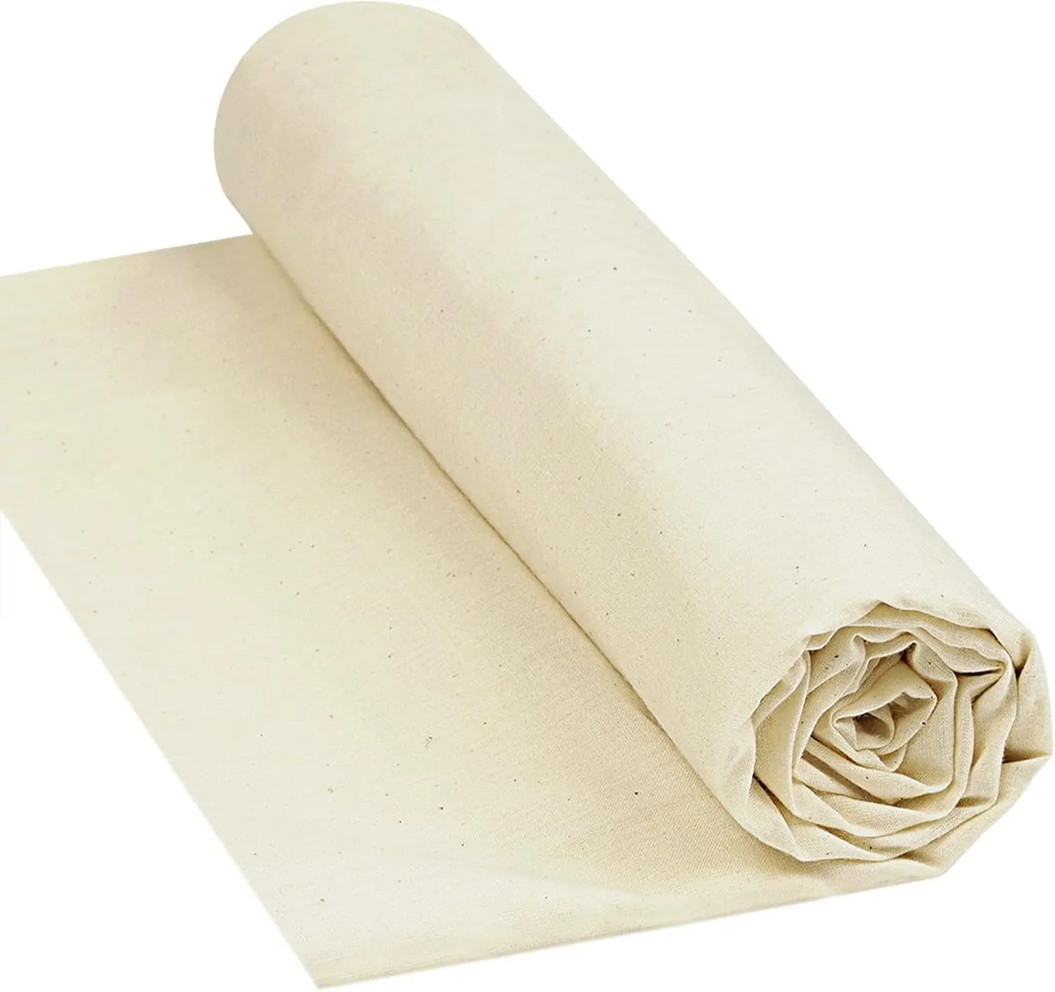 HOTGODEN Lightweight 100% Cotton Muslin Fabric - 63 in x 2/5/10 yd Unbleached Material for Sewing, Apparel Making