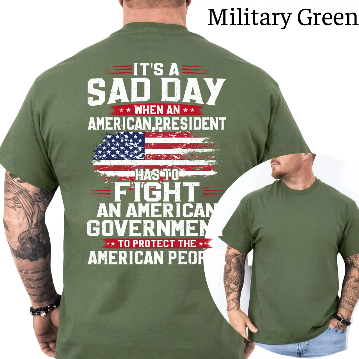 President Fight To Protect The American People T-Shirt, Mens Shirts Funny, Conservative Political Graphics Tee, Patriotism Graphics Shirt, Men's Gifts, Casual Menswear, For Men