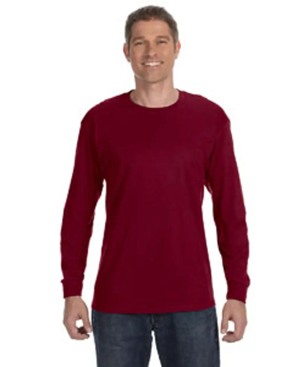 Unisex Gildan Heavy Cotton Adult 5.3 oz. Long-Sleeve T-Shirt Menswear Top