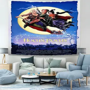 Hocus Pocus Single-Sided Printed Tapestry, Unique Wall Art For Living Room And Bedroom, Trendy, Personalized, Creative Home Decor, Perfect As a Gift
