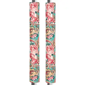 OUGAR8 Refrigerator Door Handle Covers Handmade Decor Protector for Ovens, Dishwashers.Keep Your Kitchen Appliance Clean from Smudges, Food Stains (Retro Rose, 14.5"*4") Cleaning