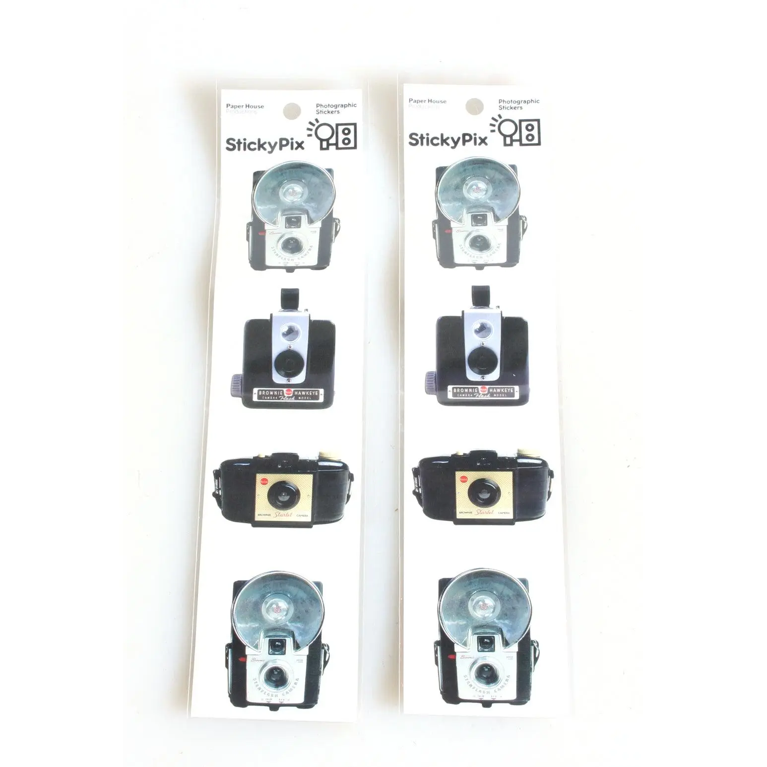 VINTAGE CAMERA STICKERS SET OF 2