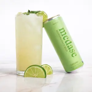 MEDASE Mojito "Heavana Can't Wait" Non-Alcoholic Mocktail 12oz 4 Pack Authentic Cocktail Taste Healthy Organic Alcohol-Free Drink Low Calorie Gluten Free Vegan GMO Free Natural Sweet Rum Flavor