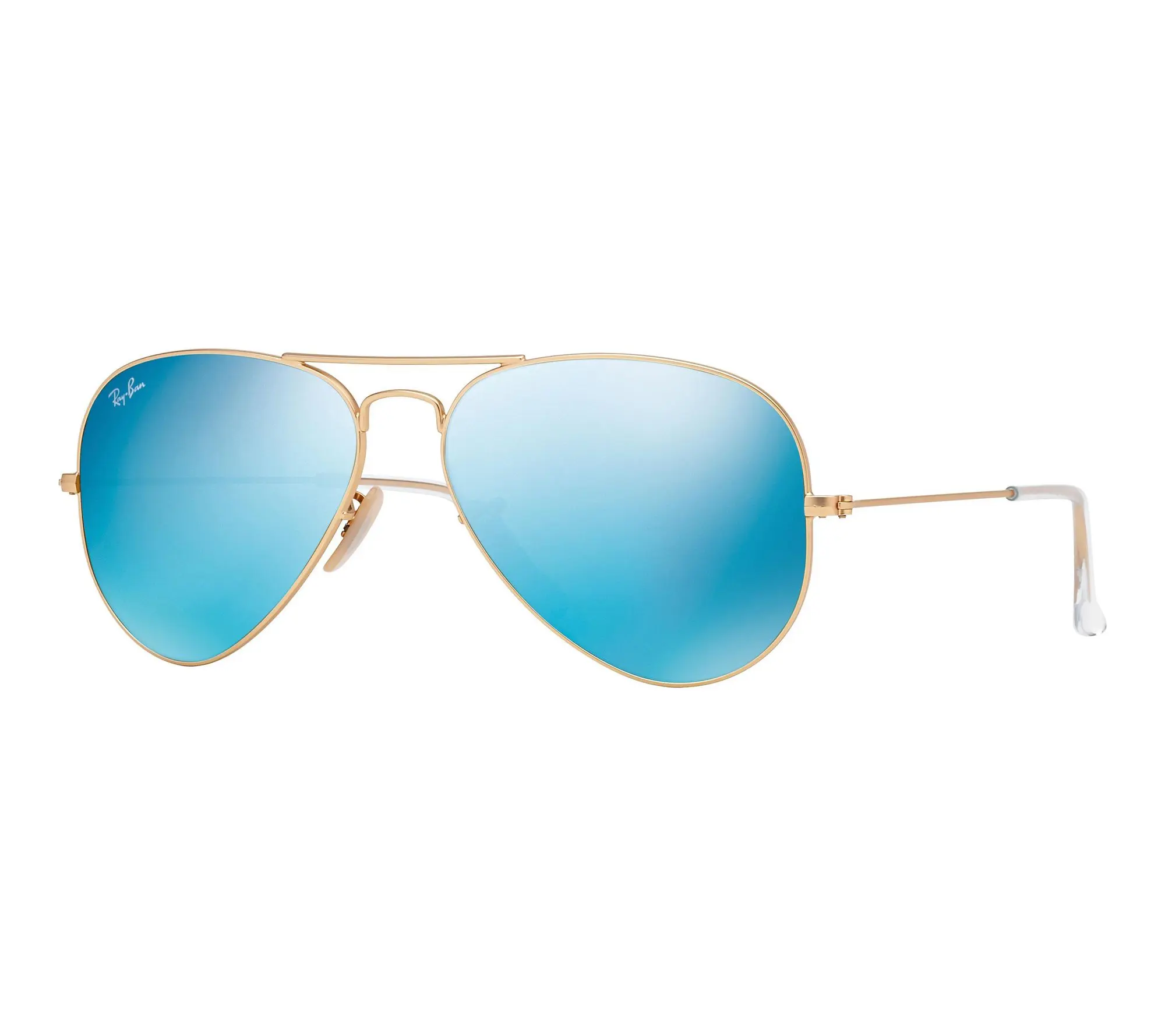 Ray-Ban Aviator Flash Sunglasses-Matte Blue/Flash-55mm