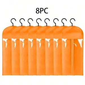 8PCS Wig Storage for Multiple Wigs Dustproof Wig Storage Bags with Hanger Zipper Wigs Tool Wigs & Accessories, Home Salon Travel Set Window