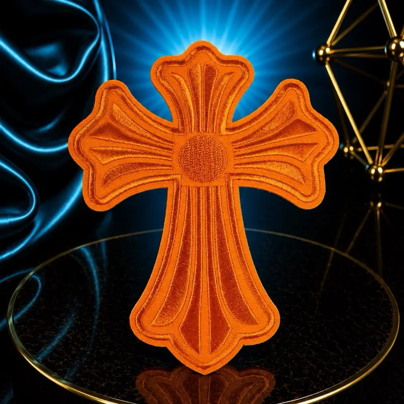 Iron On Cross Patch, Medium Size