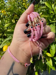 Virgen de Guadalupe & San Judas Evil Eye Bracelet