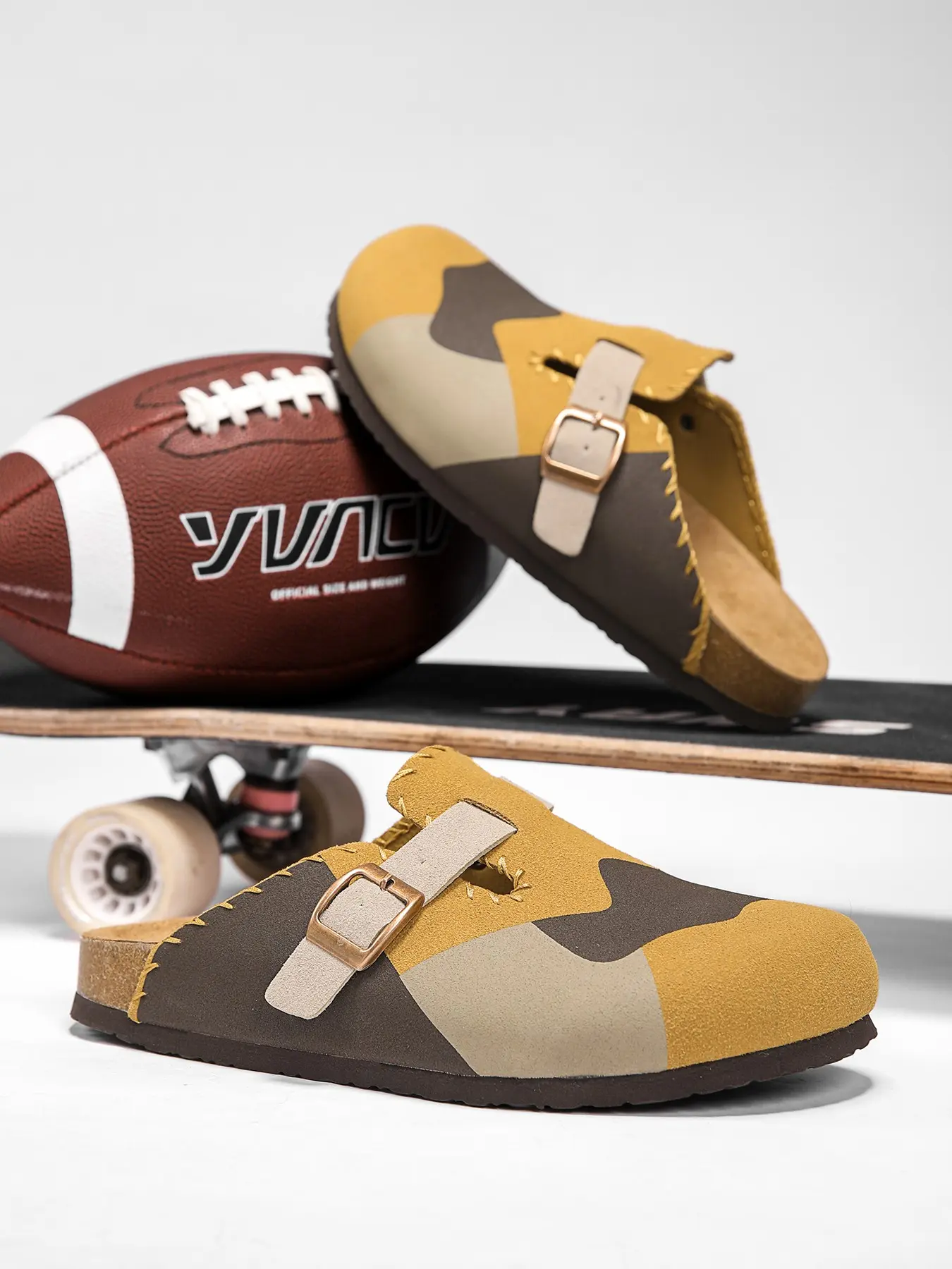 Boho Style Slip-On Wooden Slippers, Boho Patchwork Fashionable Unisex Flat Slide Shoes, Walking Shoes, Comfortable All-Season Footwear, Ideal for Daily Wear and Work