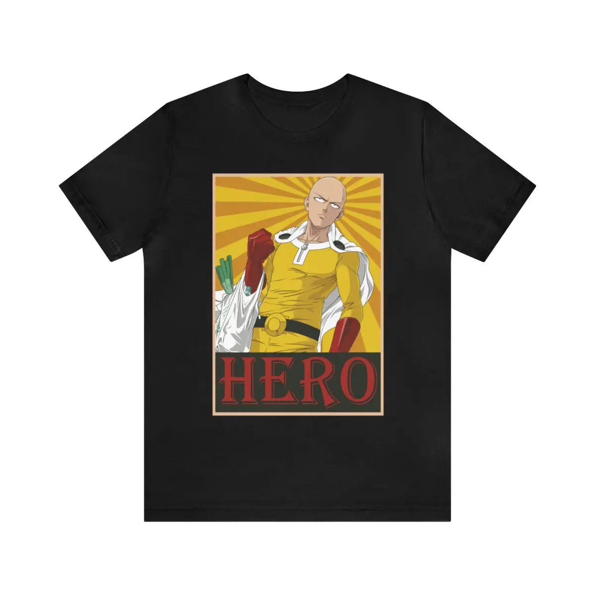 One Punch Man Saitama "HERO" Unisex Anime T-Shirt, One Punch Man Anime Shirt, Saitama Shirt, OPM Anime, OPM Merch, Anime Gift