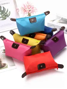Large Capacity Handbag Candy Makeup Bag, Travel Portable Women's Storage Bag, Water-Resistant Dumpling Shape Wash Bag, Handheld Cosmetic Pouch