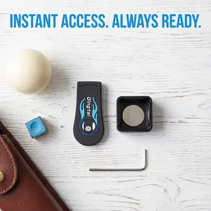 Magnetic Pool Cue Chalk Holder Set, Quick Access & Storage, Portable Belt Clip Design, Ideal for Billiards Players