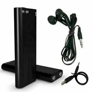 Ultra-Thin lecture meeting interview Tiny Mini Voice Recorder 4-32GB Digtal Professional Sound Activated Dictaphone Noise Reduce Record 8GB MP3 Player