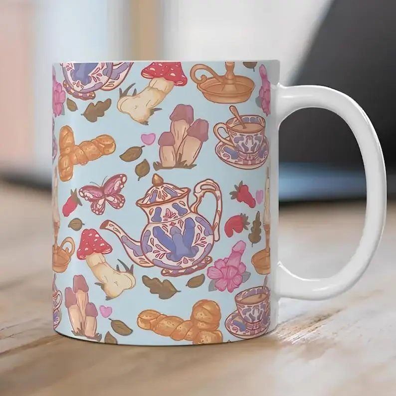 Cottagecore Peens Mug, Naughty & Funny Penis Joke Coffee Mug, Cheeky Adult LGBT Humor Mug, Sassy Innuendo Graphic Mug, Christmas Mug