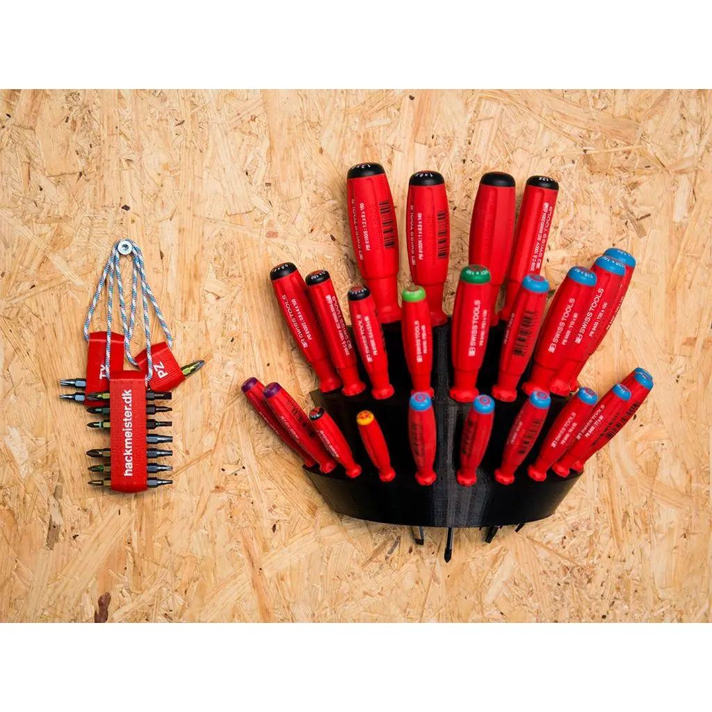 Wall mounted screwdriver holder