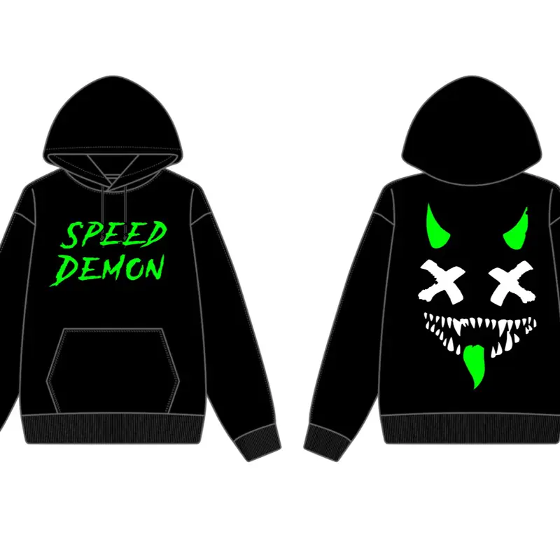 Unisex Speed Demon Hoodie - Fluorescent Green| Car Bikers