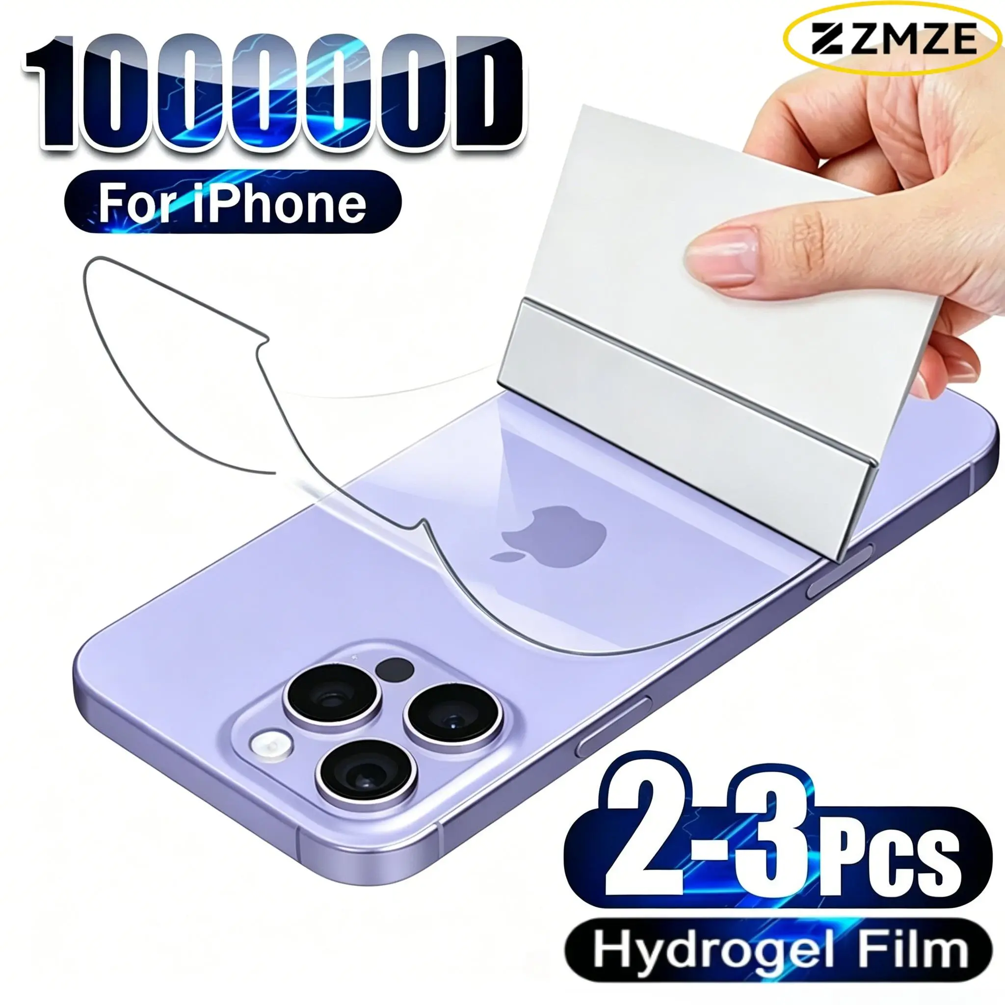 2/3Pcs Back Hydrogel Film For iPhone 17 16 15 Pro Max 14 13 14 12 11 XS XR Soft Clear Screen Protector Anti-Scratch Back Film