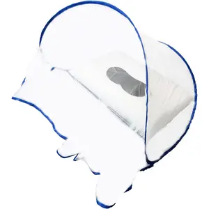 CMINGJ Portable Mosquito Head Net Foldable Pop-Up Travel Essentials Mosquito Net for Bed Free Installation-Large Size Suitable for Bedroom, Camping, nap (Large)