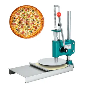 Garvee 9.5 Inch Manual Pizza Dough Press Machine Household Dough & Pastry Press Adjustable Thickness Dough Maker for Pizza Crust Hand Pies Soft Rolls Meatloaf