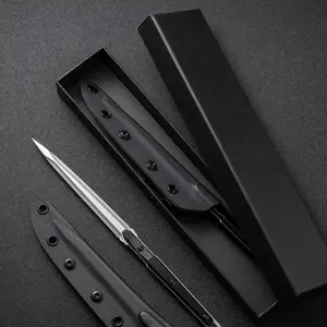 GZGY  Ice Pick Knife with K-Sheath  Kitchen & Ice Breaking Tool, Multi-Purpose Outdoor Knife, Stainless Steel Blade with Safe Sheath, Perfect for Camping, Fishing, Hiking, Kitchen & Gift for Men