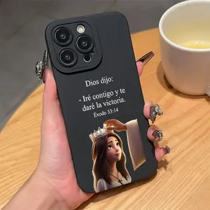 Phone Case - Black-Eyed Winter-Themed Christian Inspirational Quote TPU Shockproof Full-Cover Protective Case Suitable for a variety of iPhone models, from Iphone 17 series to Iphone 11 series, and Iphone x series