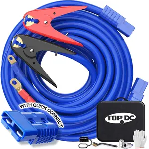 Jumper Cables 1 Gauge 30 Feet 800A Booster Cables with ULListed Clamps, Automotive Quick Connect for SUV Trucks with Carry Bag