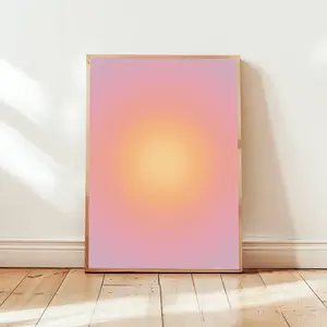 Aura Pastel Pink and Orange Aura Poster